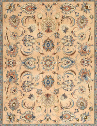 Machine Washable Traditional Copper Brown Rug, wshtr4107