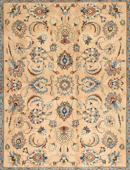 Machine Washable Traditional Copper Brown Rug, wshtr4107