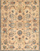 Machine Washable Traditional Copper Brown Rug, wshtr4107