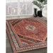 Traditional Saffron Red Persian Rug in Family Room, tr4108