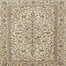 Round Machine Washable Traditional Brown Rug, wshtr4109