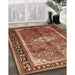 Machine Washable Traditional Saffron Red Rug in a Family Room, wshtr410