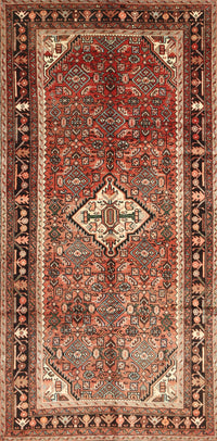 Machine Washable Traditional Saffron Red Rug, wshtr410