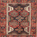 Square Traditional Saffron Red Persian Rug, tr4110