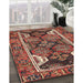 Traditional Saffron Red Persian Rug in Family Room, tr4110