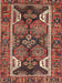 Machine Washable Traditional Saffron Red Rug, wshtr4110