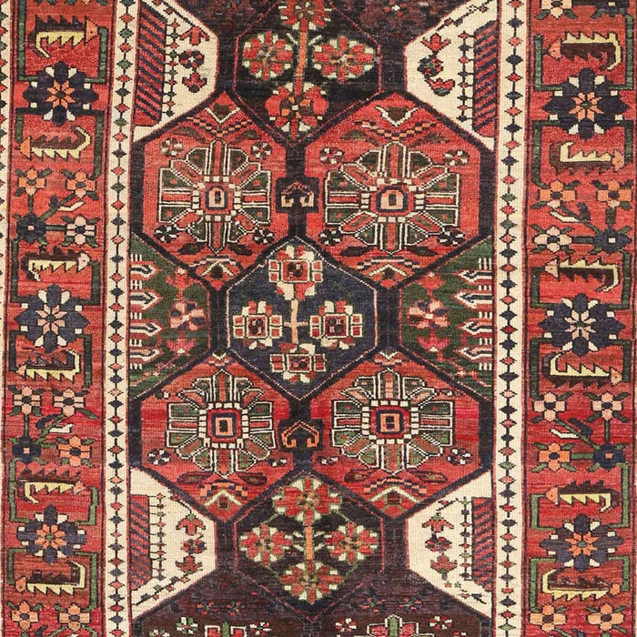 Machine Washable Traditional Saffron Red Rug, wshtr4110