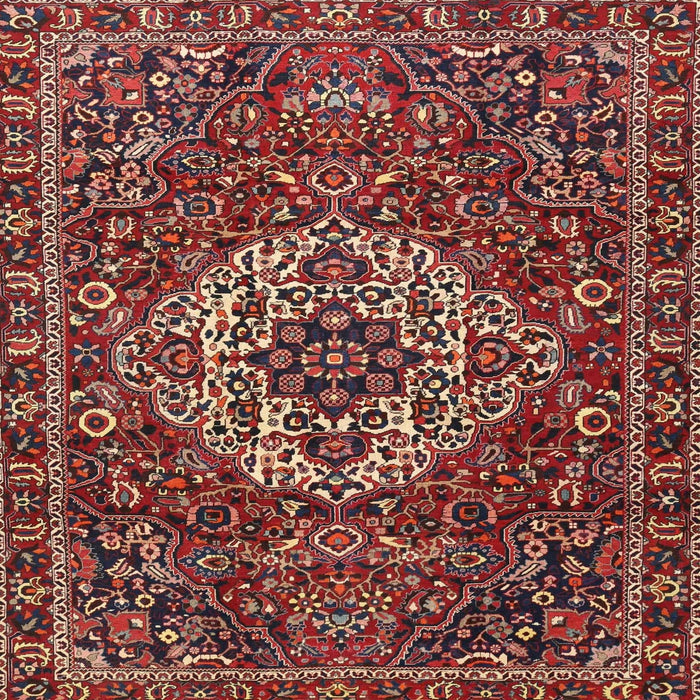 Square Traditional Orange Salmon Pink Persian Rug, tr4111