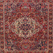 Square Traditional Orange Salmon Pink Persian Rug, tr4111