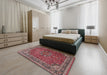 Traditional Pink Persian Rug in a Bedroom, tr4112