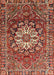 Machine Washable Traditional Tomato Red Rug, wshtr4113