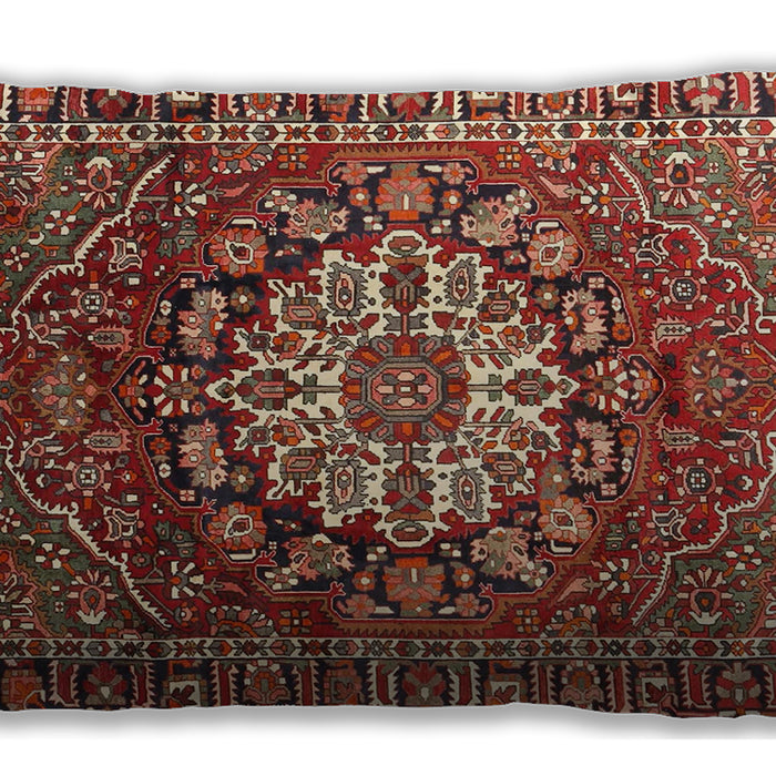 Traditional Classic Rectangular Tomato Red Lumbar Throw Pillow, 13 inch by 19 inch, lbtr4113