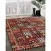 Machine Washable Traditional Saffron Red Rug in a Family Room, wshtr4114