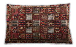 Traditional Classic Rectangular Saffron Red Lumbar Throw Pillow, 13 inch by 19 inch, lbtr4114