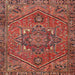 Square Traditional Sunrise Orange Persian Rug, tr4115