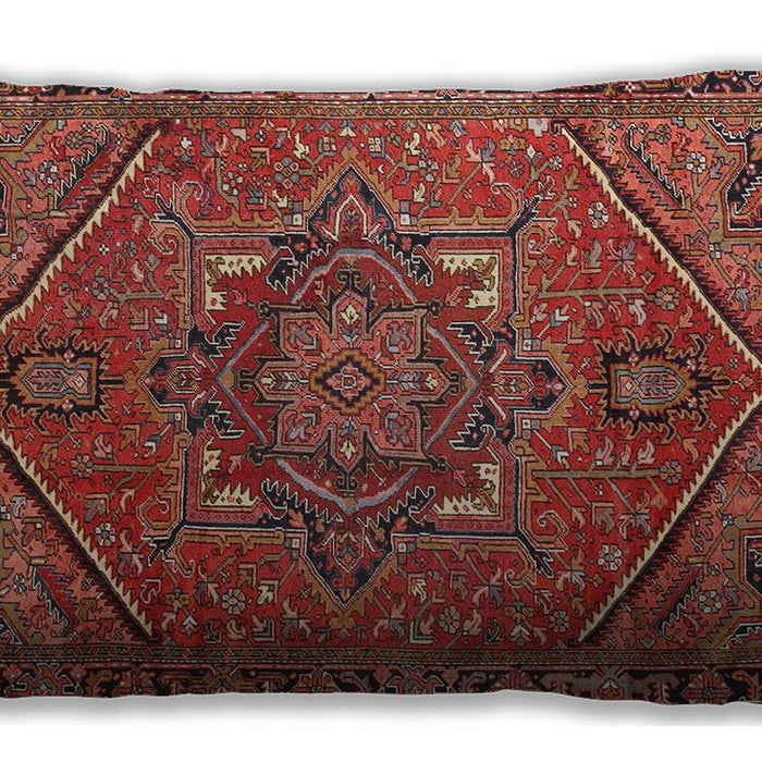 Traditional Classic Rectangular Sunrise Orange Lumbar Throw Pillow, 13 inch by 19 inch, lbtr4115
