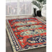 Machine Washable Traditional Brown Red Rug in a Family Room, wshtr4116