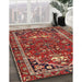 Machine Washable Traditional Orange Salmon Pink Rug in a Family Room, wshtr4118