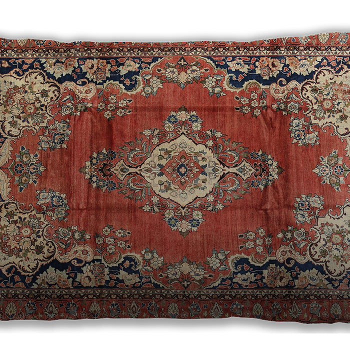 Traditional Classic Rectangular Tomato Red Lumbar Throw Pillow, 13 inch by 19 inch, lbtr411