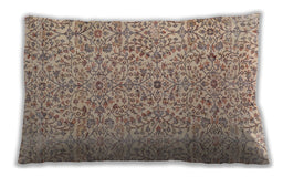 Traditional Classic Rectangular Dark Almond Brown Lumbar Throw Pillow, 13 inch by 19 inch, lbtr4122