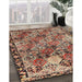 Machine Washable Traditional Red Brown Rug in a Family Room, wshtr4123