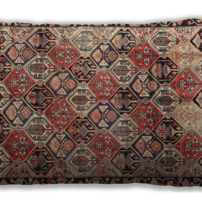 Traditional Classic Rectangular Red Brown Lumbar Throw Pillow, 13 inch by 19 inch, lbtr4123