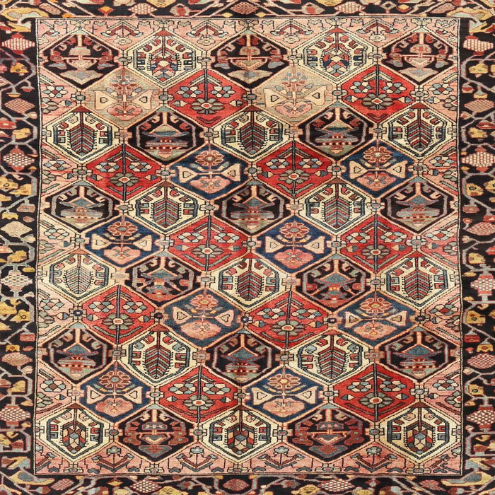 Square Traditional Red Brown Persian Rug, tr4123