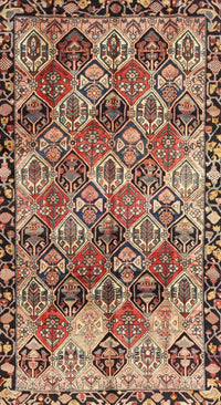 Machine Washable Traditional Red Brown Rug, wshtr4123