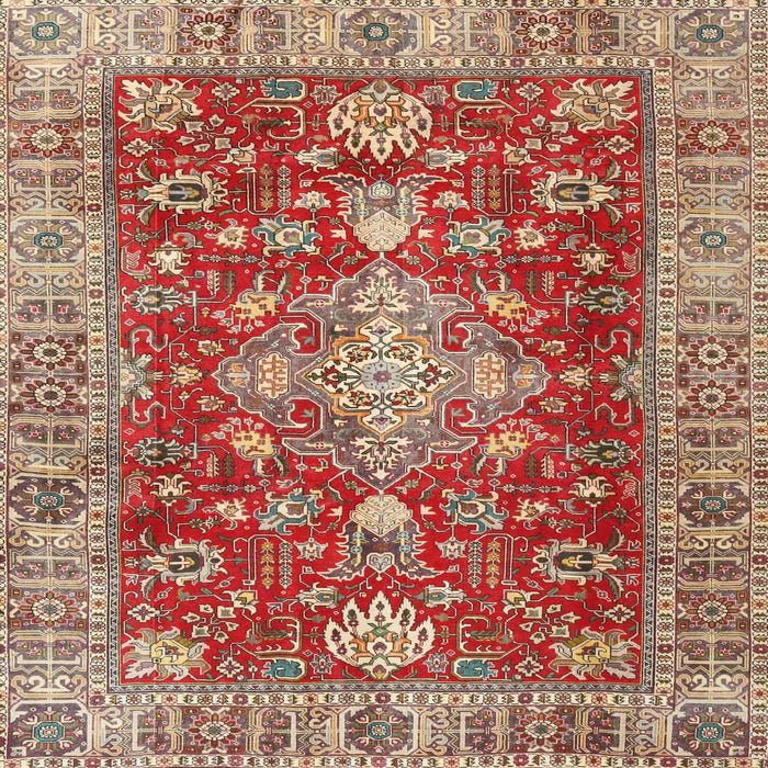 Square Traditional Red Persian Rug, tr4124