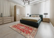 Traditional Red Persian Rug in a Bedroom, tr4124