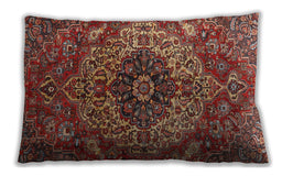 Traditional Classic Rectangular Orange Salmon Pink Lumbar Throw Pillow, 13 inch by 19 inch, lbtr4125