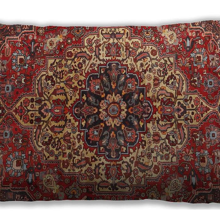 Traditional Classic Rectangular Orange Salmon Pink Lumbar Throw Pillow, 13 inch by 19 inch, lbtr4125