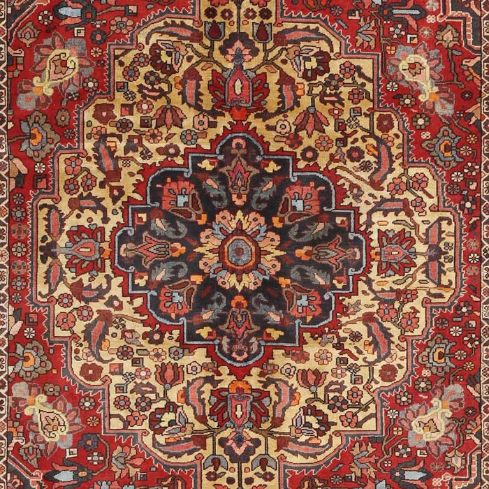 Traditional Orange Salmon Pink Medallion Rug, tr4125