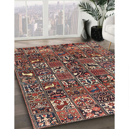 Traditional Camel Brown Persian Rug in Family Room, tr4126