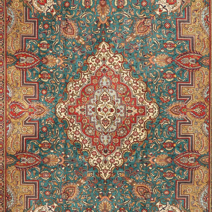 Traditional Dark Sienna Brown Medallion Rug, tr4127
