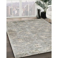 Traditional Dark White Beige Persian Rug, tr4129