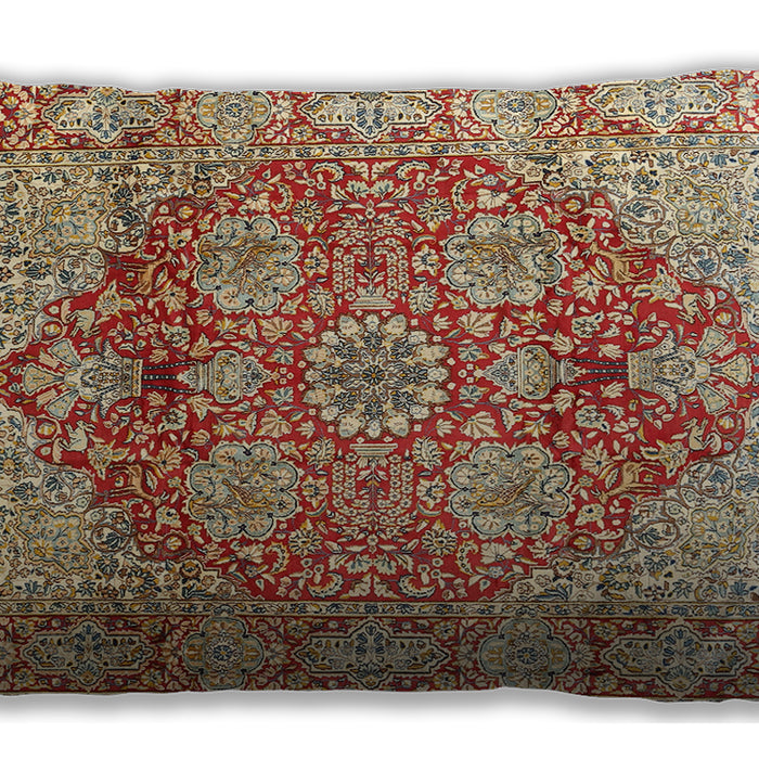 Traditional Classic Rectangular Brown Gold Lumbar Throw Pillow, 13 inch by 19 inch, lbtr412