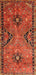 Machine Washable Traditional Orange Rug, wshtr4132