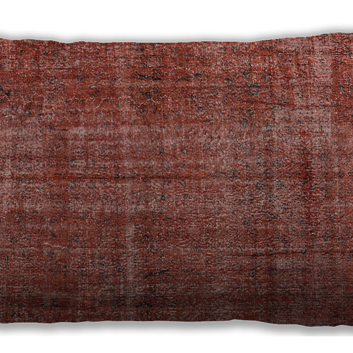 Traditional Classic Rectangular Sunrise Orange Lumbar Throw Pillow, 13 inch by 19 inch, lbtr4133