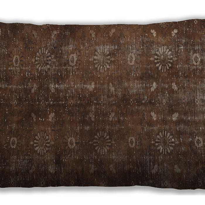 Traditional Classic Rectangular Sienna Brown Lumbar Throw Pillow, 13 inch by 19 inch, lbtr4134