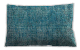 Traditional Classic Rectangular Dark Cyan Green Lumbar Throw Pillow, 13 inch by 19 inch, lbtr4135