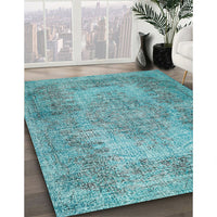 Traditional Deep-Sea Green Persian Rug, tr4136