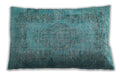 Traditional Classic Rectangular Deep-Sea Green Lumbar Throw Pillow, 13 inch by 19 inch, lbtr4136