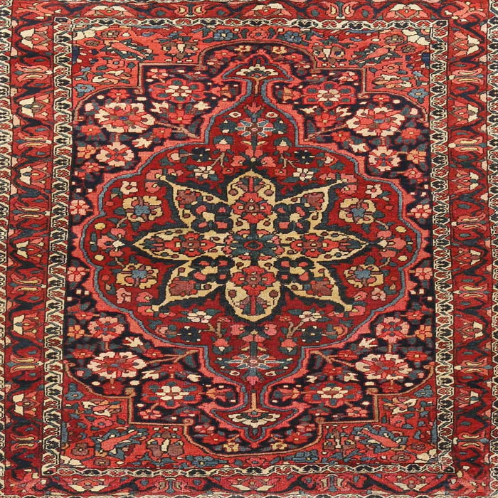 Round Machine Washable Traditional Tomato Red Rug, wshtr4137
