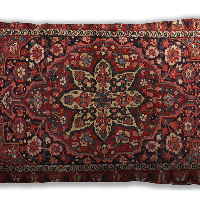 Traditional Classic Rectangular Tomato Red Lumbar Throw Pillow, 13 inch by 19 inch, lbtr4137