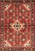 Machine Washable Traditional Tomato Red Rug, wshtr4138