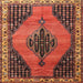 Square Traditional Red Medallion Rug, tr4139