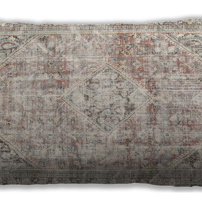 Traditional Classic Rectangular Desert Sand Beige Lumbar Throw Pillow, 13 inch by 19 inch, lbtr4140