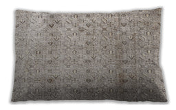 Traditional Classic Rectangular Pale Silver Gray Lumbar Throw Pillow, 13 inch by 19 inch, lbtr4141