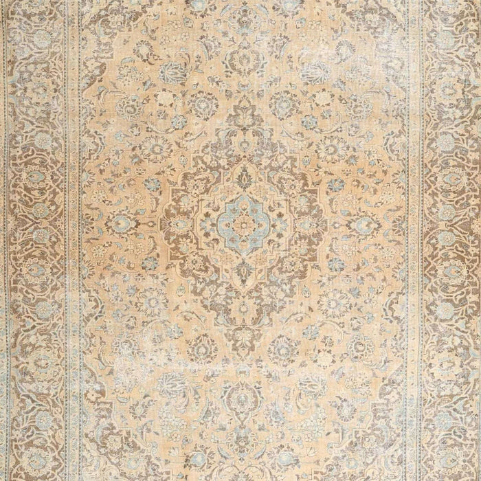 Machine Washable Traditional Deep Peach Orange Rug, wshtr4142